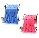 KUTKUT 2 Pcs Microfibre Dog Towel, Quick Absorbent Pet Bath Towels, Super Soft Fast Drying Machine Washable Puppy Beach Dryer for Small Medium Large Dogs (Size: 140 x 70cm) - kutkutstyle